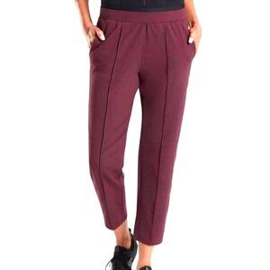 Athleta Women's Venice Heathered Pintuck Maroon Pant Size Medium